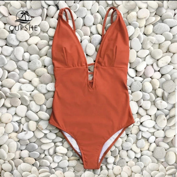 Cupshe Other - 🍉 NWT CUPSHE Orange Braided Strap One Swimsuit
